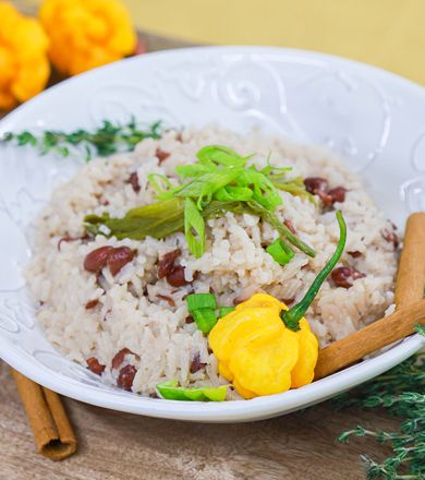 Arroz con guisantes jamaiquino