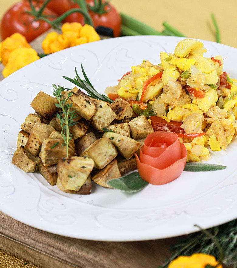 Ackee con pescado salado